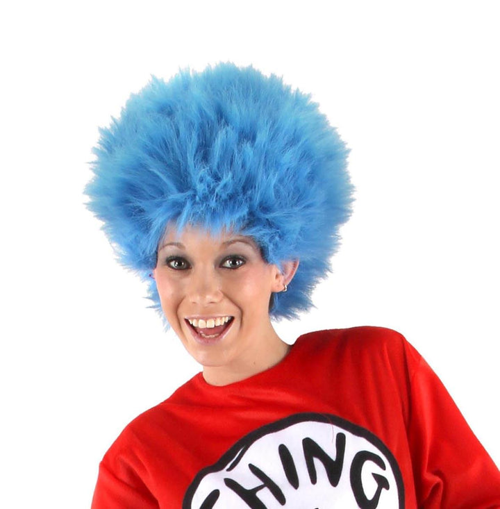 Dr. Seuss Thing 1 & 2 Blue Costume Wig Adult