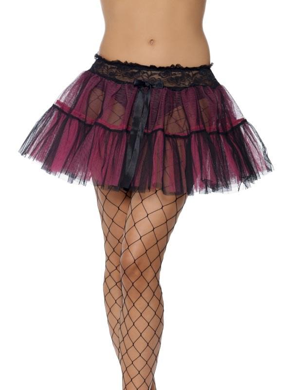 Tutu Black & Pink Adult Costume Underskirt