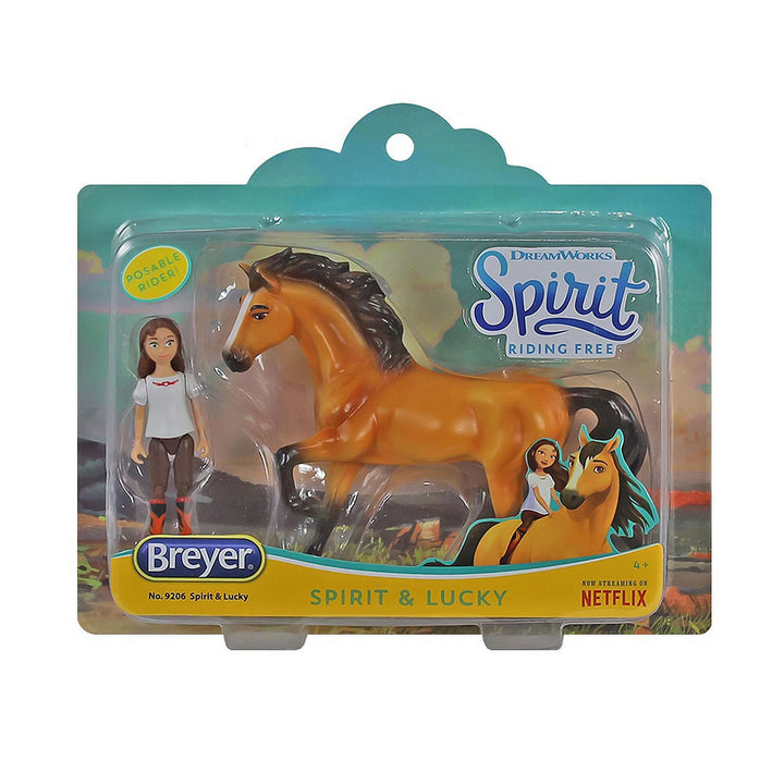 Breyer Spirit Riding Free Spirit & Lucky Small Horse & Doll Set