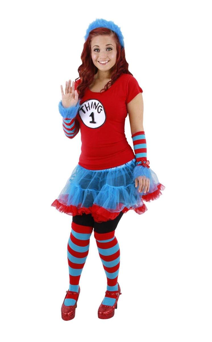 Dr. Seuss Thing 1 & 2 Fuzzy Costume Headband Adult