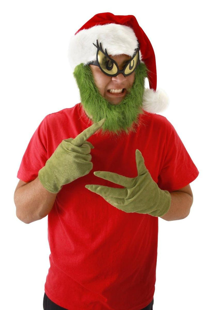 Dr. Seuss The Grinch Costume Santa Hat With Beard