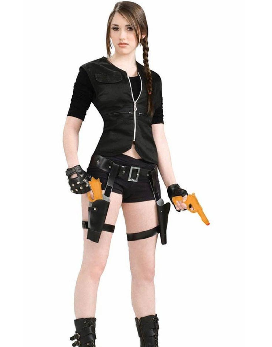 Treasure Huntress Lara Croft Tomb Raider Holster&Guns Costume PropSet