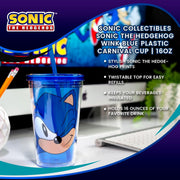 Sonic Collectibles | Sonic The Hedgehog Wink Blue Plastic Carnival Cup | 16oz