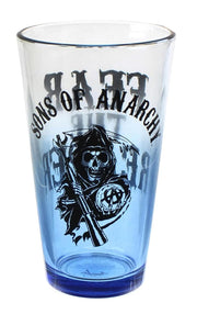 Sons of Anarchy Reaper Blue Tint 16oz Pint Glass