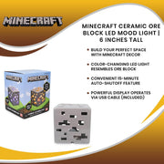 Minecraft Ceramic Ore Block LED Mood Light | 6 Inches Tall