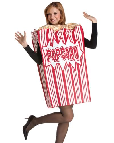 Movie Night Popcorn Box Adult Costume