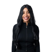 24" Straight Black Adult Costume Wig