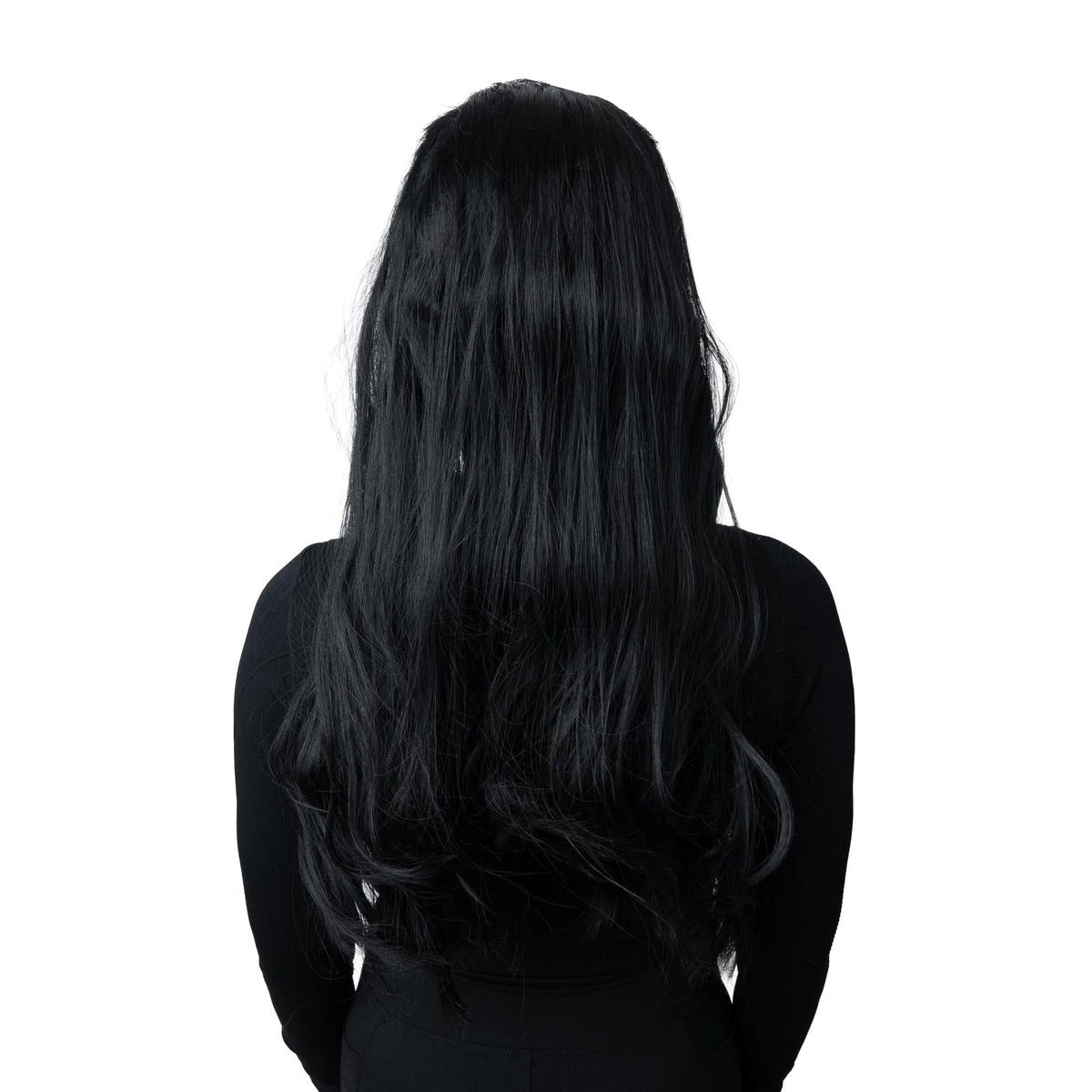 24" Straight Black Adult Costume Wig
