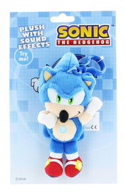 Sonic The Hedgehog 4" Talking Plush Clip On Sonic