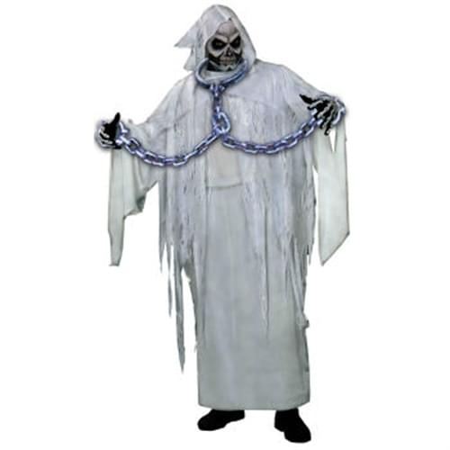 Neck & Arm Silver Link Prisoner Shackles Costume Accessory