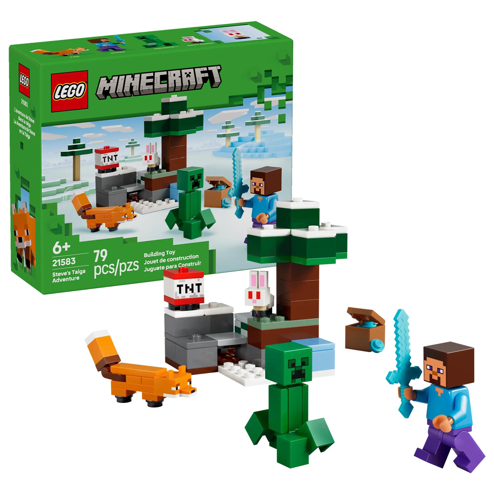 Minecraft LEGO 21583 Steve's Taiga Adventure 79-Piece Building Set